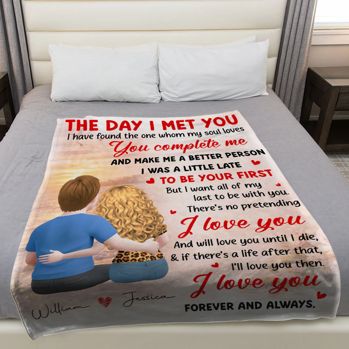 The Love That Found Me - Personalized Custom Fleece Blanket - Image 3