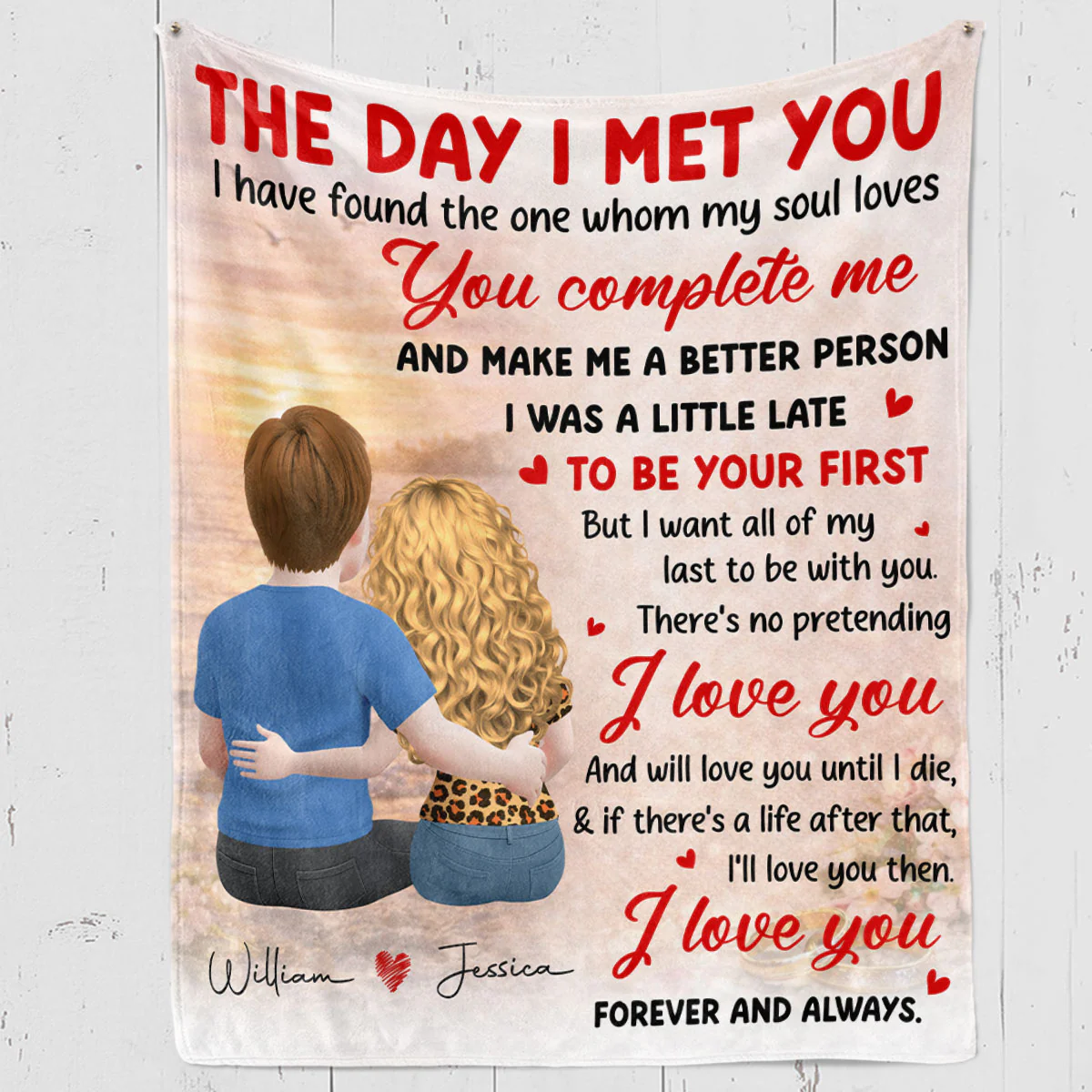 The Love That Found Me - Personalized Custom Fleece Blanket - Image 4
