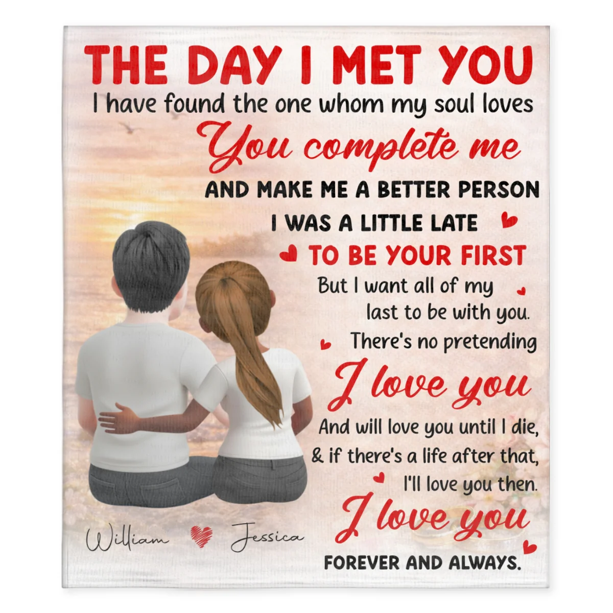 The Love That Found Me - Personalized Custom Fleece Blanket - Image 5