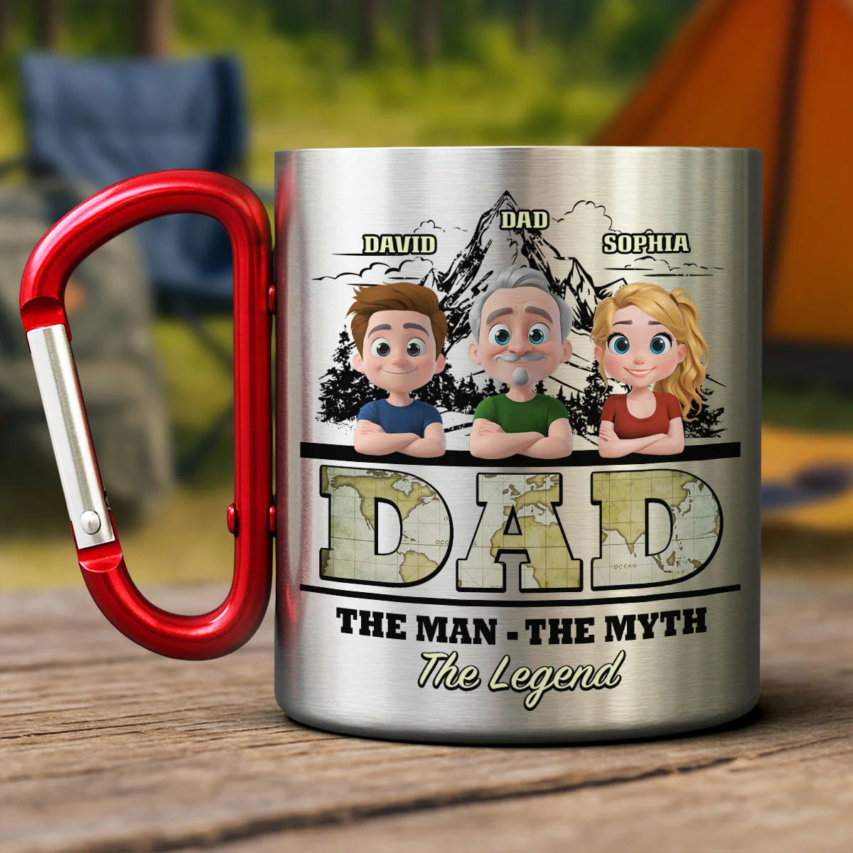 The Man The Myth The Legend - Personalized Custom Carabiner Mug - Image 2