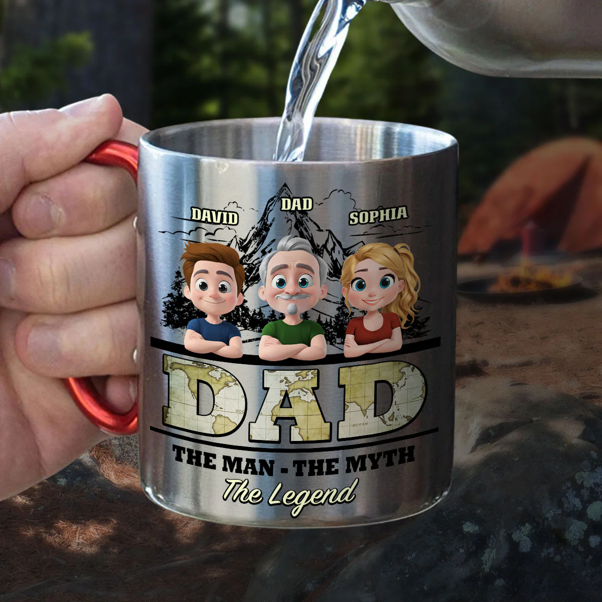 The Man The Myth The Legend - Personalized Custom Carabiner Mug - Image 3