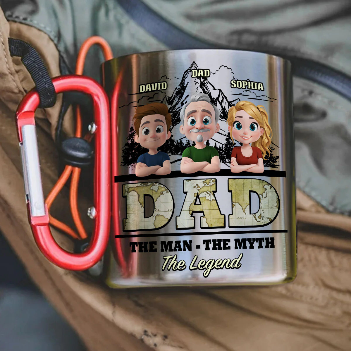 The Man The Myth The Legend - Personalized Custom Carabiner Mug - Image 5