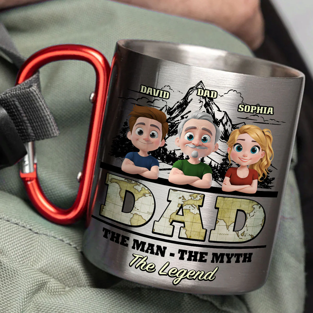 The Man The Myth The Legend - Personalized Custom Carabiner Mug - Image 6