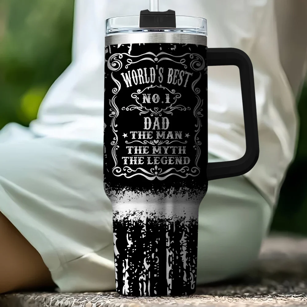 The Man, The Myth, The Legend- Personalized Custom Engraved 40oz Tumbler With Handle - Image 4