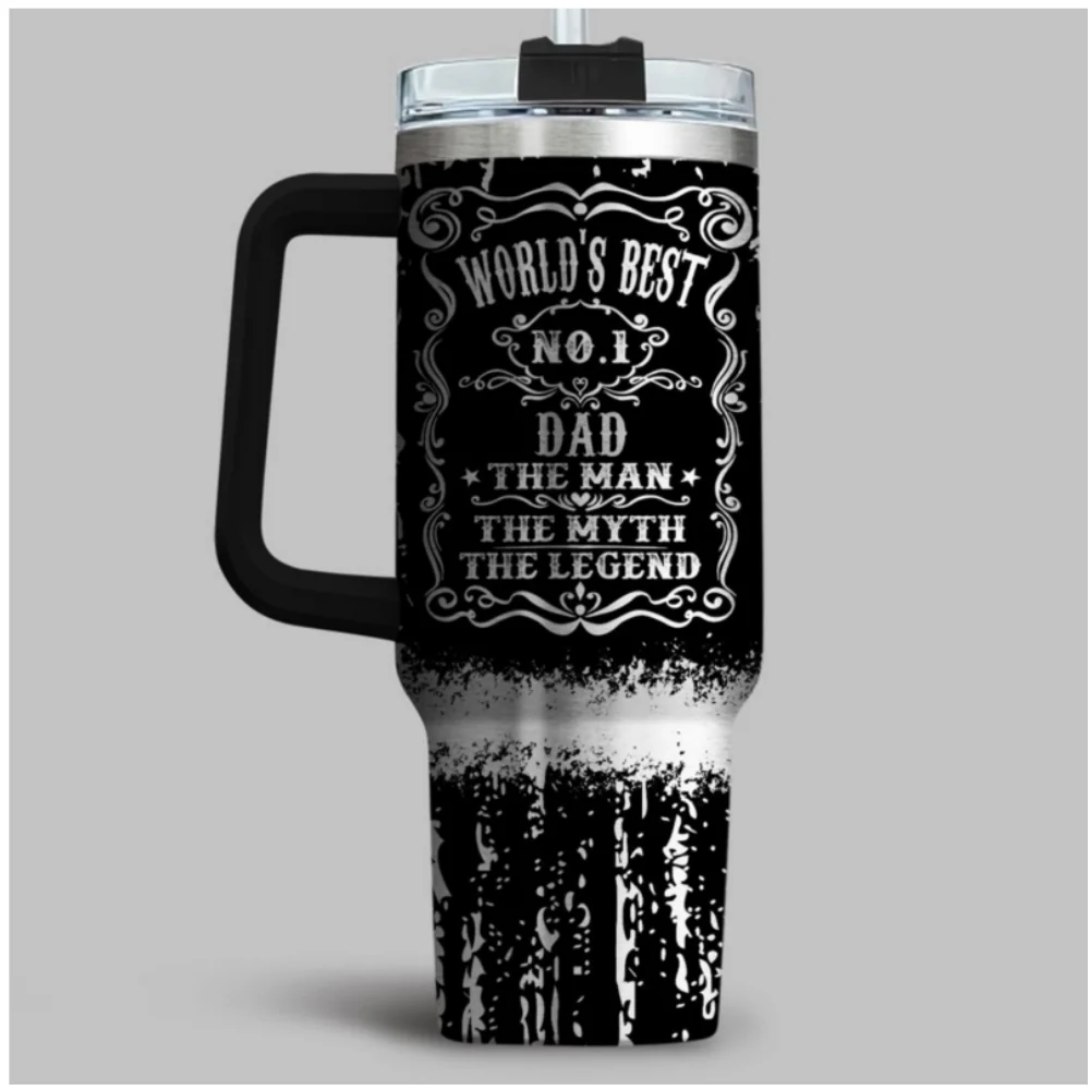 The Man, The Myth, The Legend- Personalized Custom Engraved 40oz Tumbler With Handle - Image 7