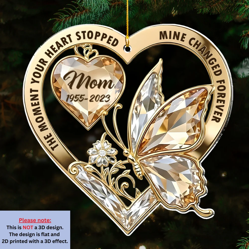 The Moment My Heart Changed Forever - Personalized Custom Acrylic Ornament - Image 7