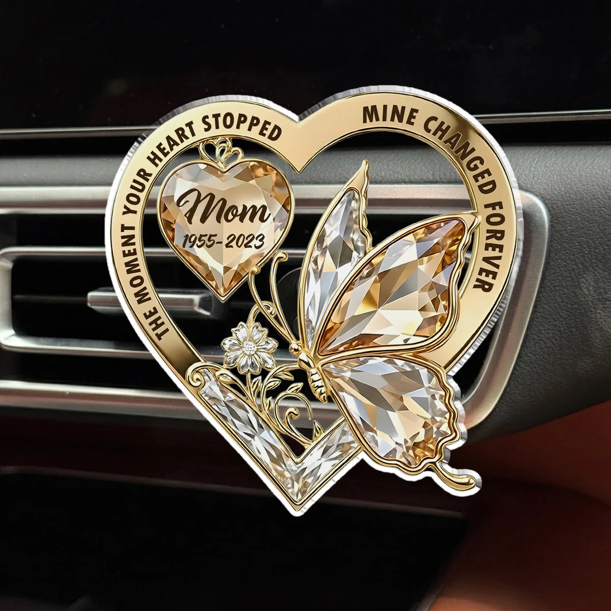The Moment My Heart Changed Forever - Personalized Custom Car Vent Clip - Image 2