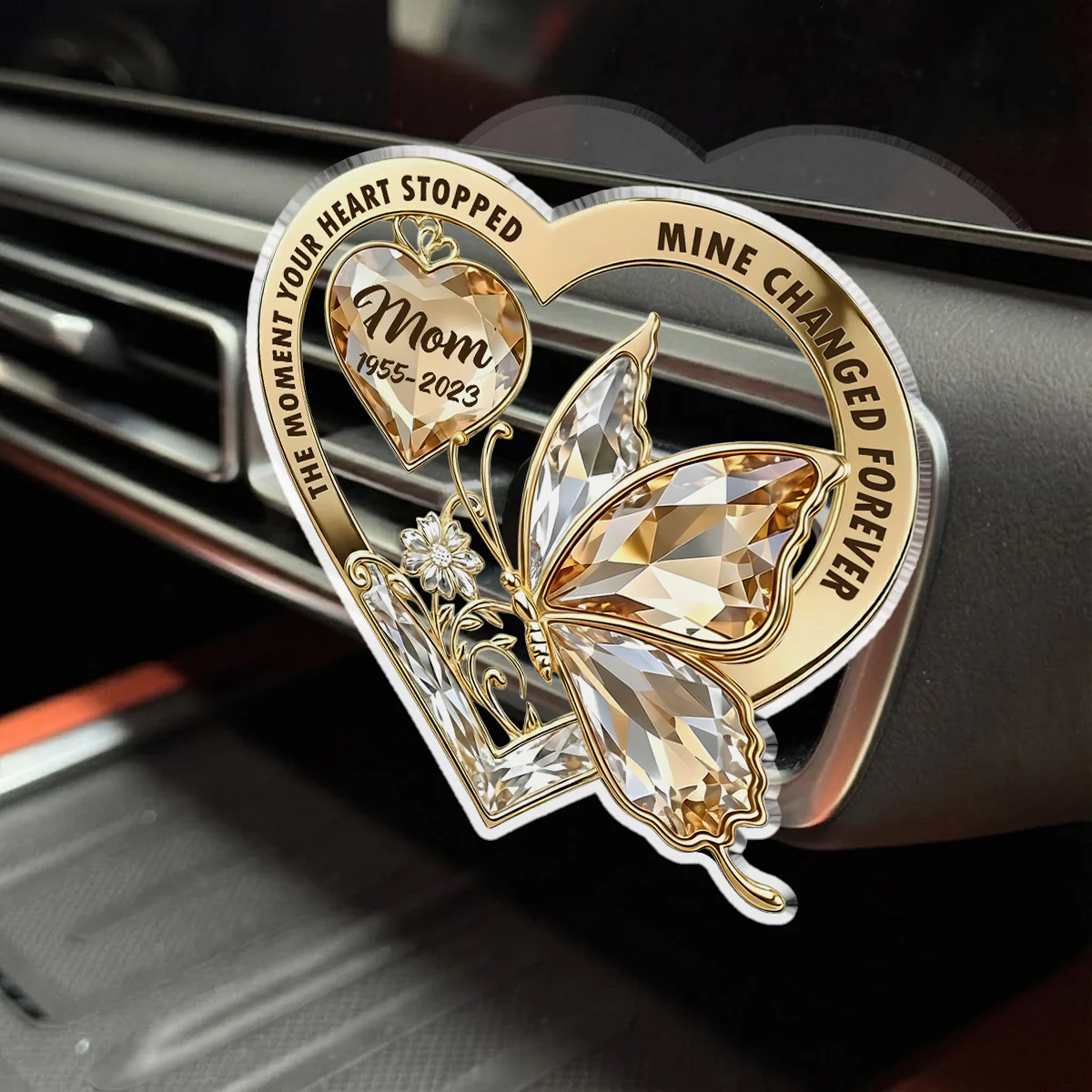 The Moment My Heart Changed Forever - Personalized Custom Car Vent Clip - Image 3