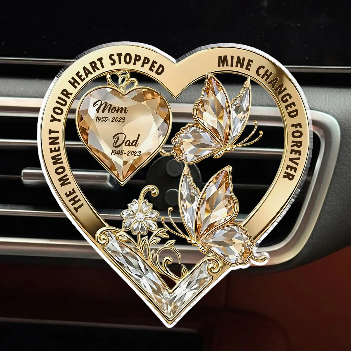 The Moment My Heart Changed Forever - Personalized Custom Car Vent Clip - Image 4