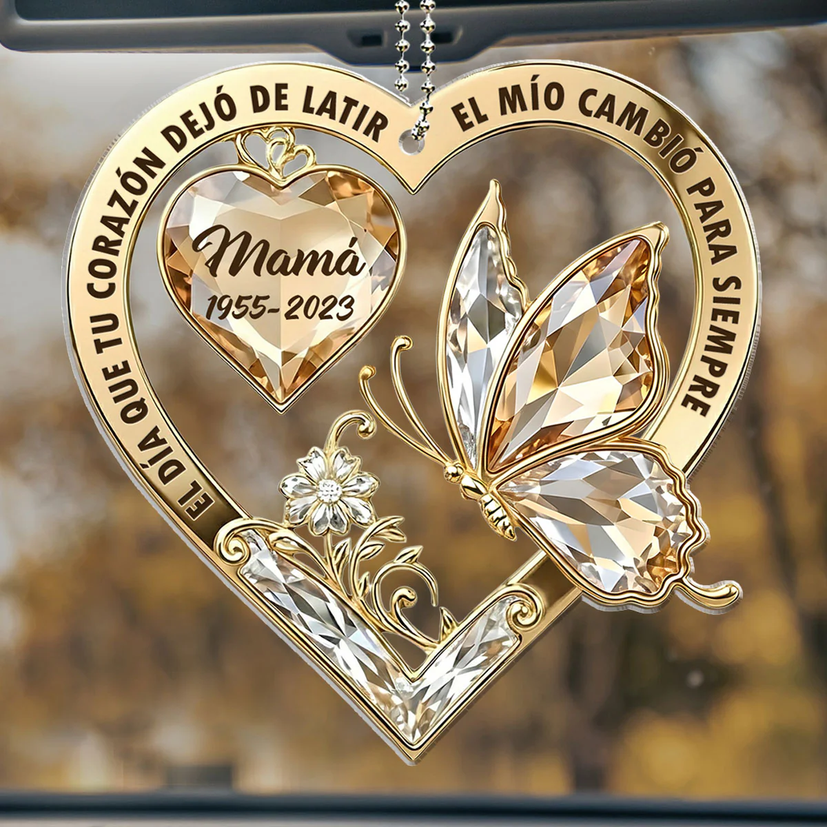 The Moment My Heart Changed Forever Spanish - Personalized Custom Car Ornament