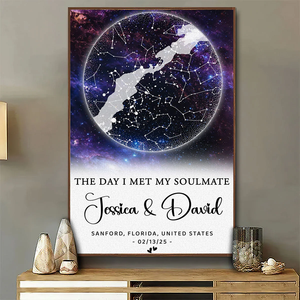 The Moment Our Hearts Met - Personalized Custom Poster