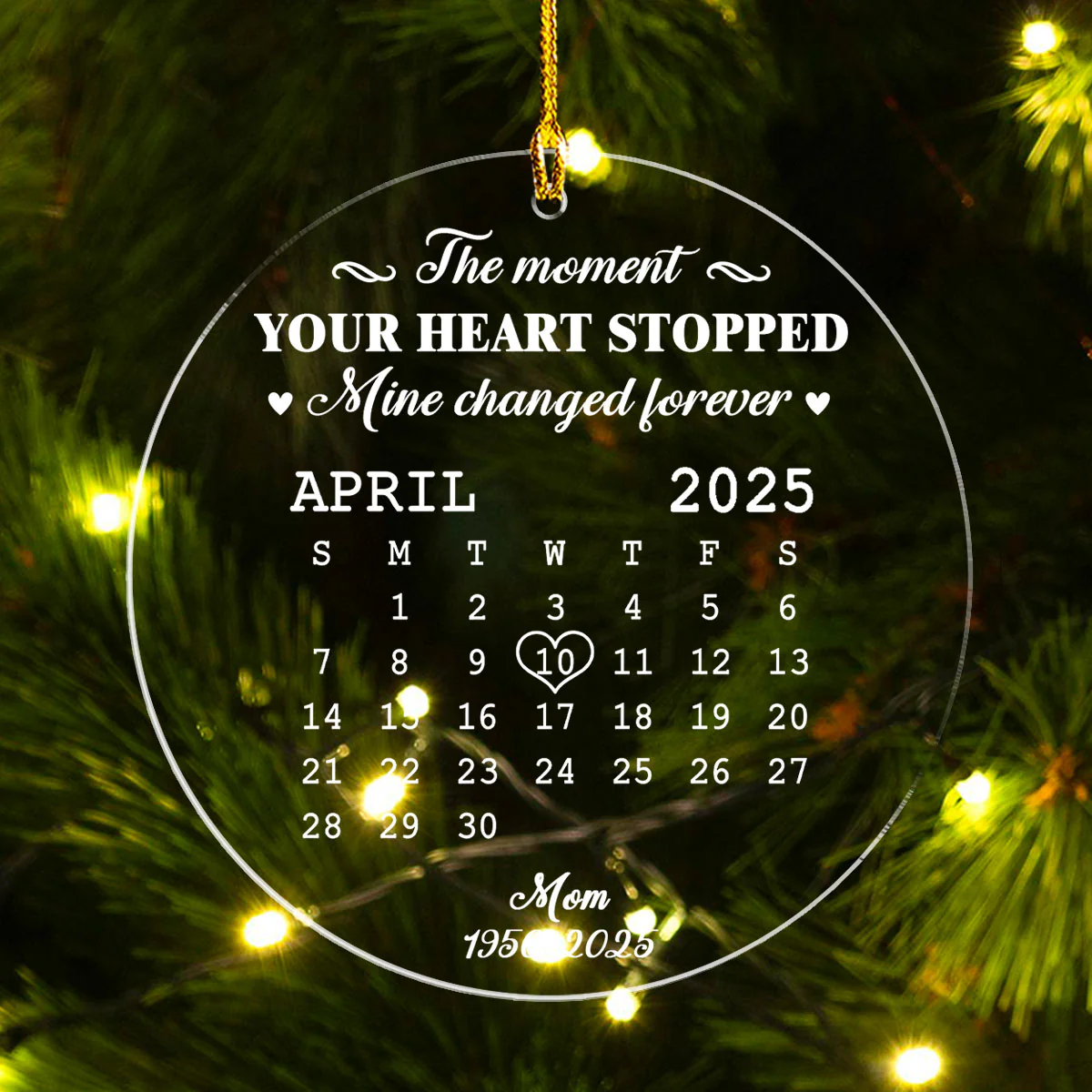 The Moment - Personalized Custom Acrylic Ornament - Image 2