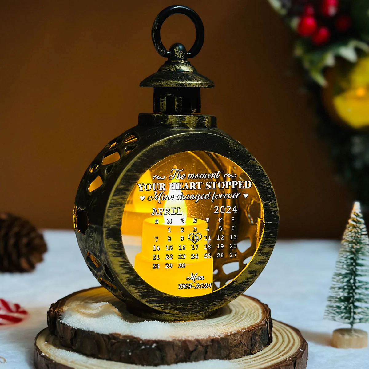 The Moment - Personalized Custom Christmas Lantern - Image 5