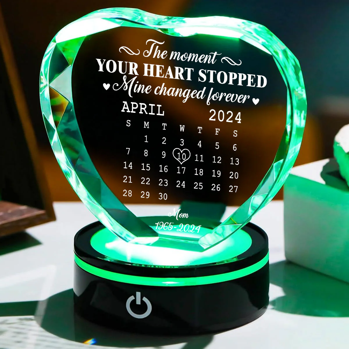 The Moment - Personalized Custom Crystal Led Light - Image 3