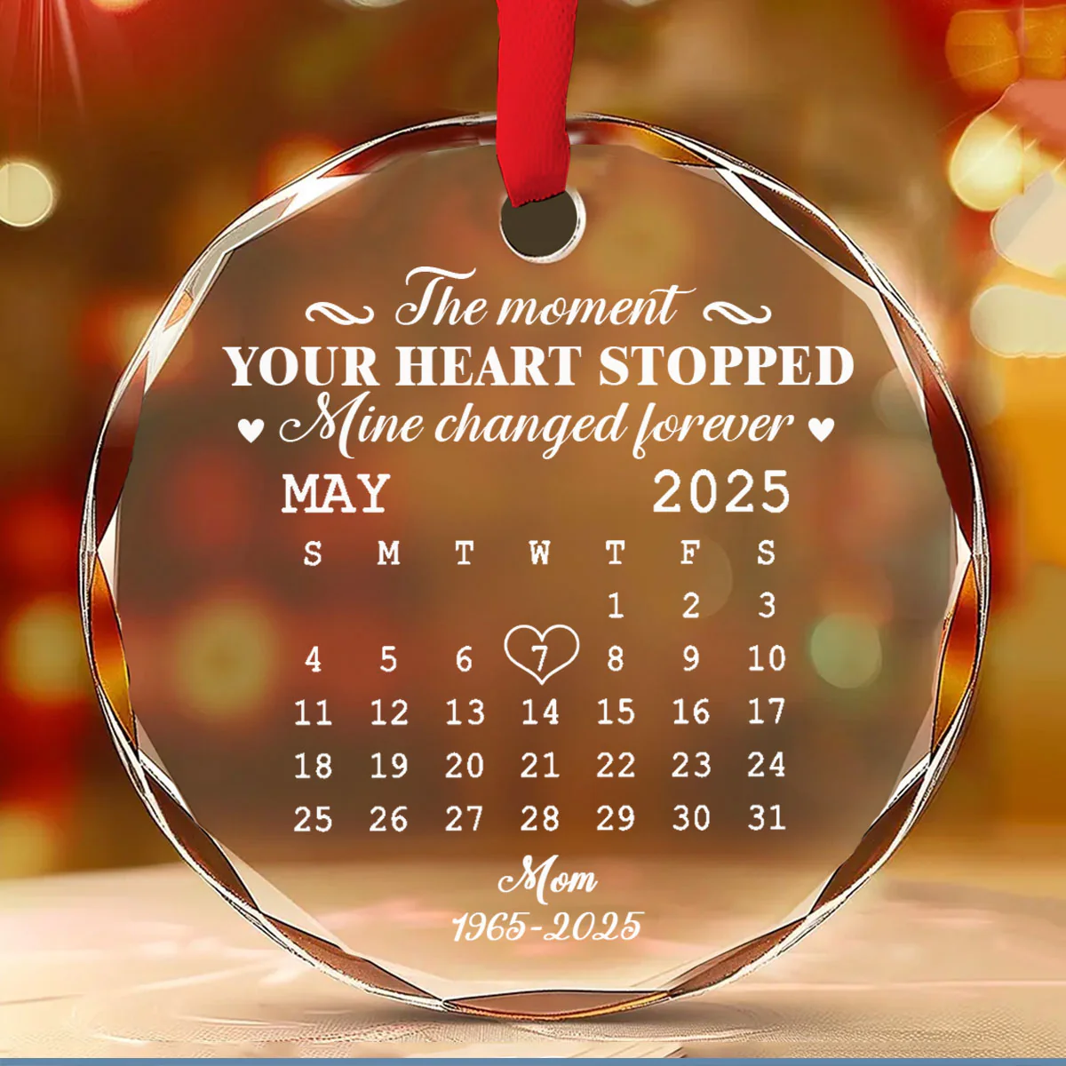 The Moment - Personalized Custom Glass Ornament - Image 2