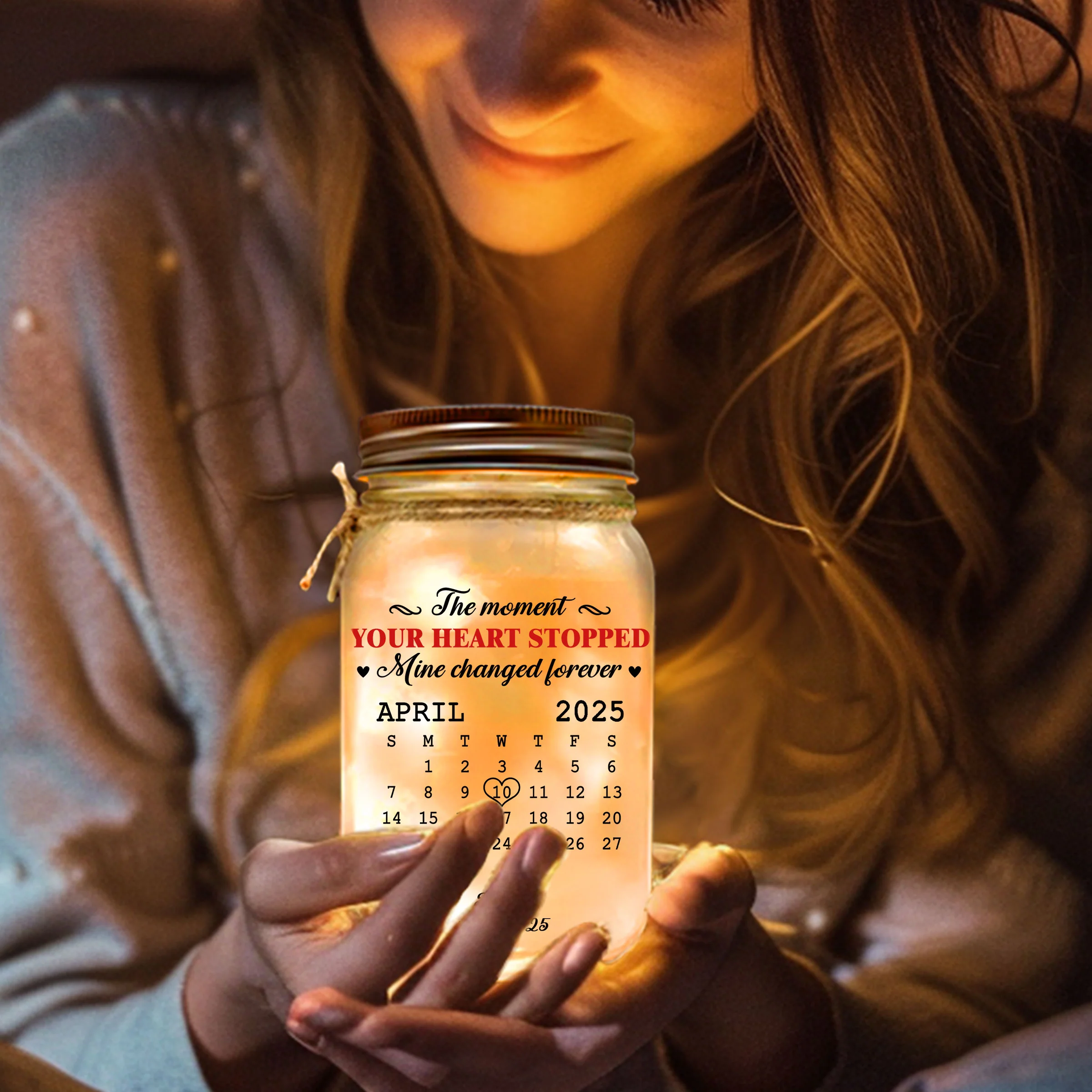 The Moment - Personalized Custom Mason Jar Light - Image 4