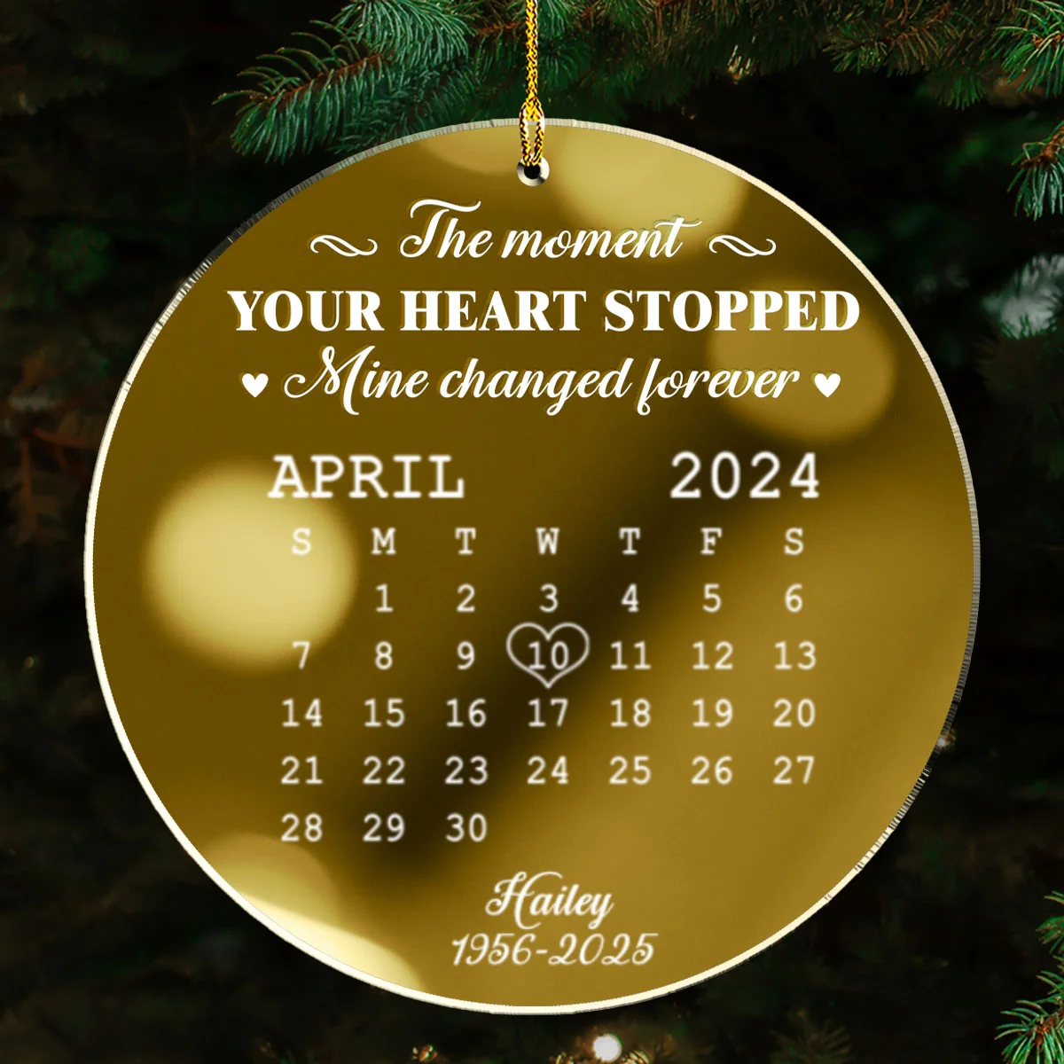 The Moment - Personalized Custom Mirrored Acrylic Ornament - Image 7