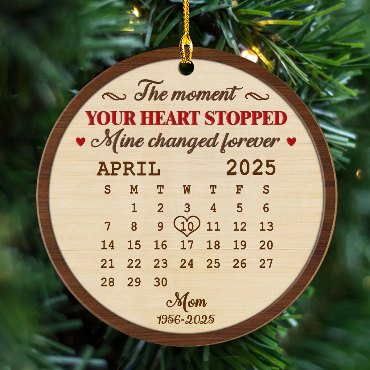 The Moment - Personalized Custom Wood Ornament - Image 2