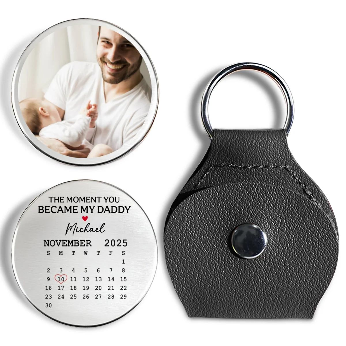 The Moment You Became My Daddy - Personalized Custom Pocket Hug - Image 7