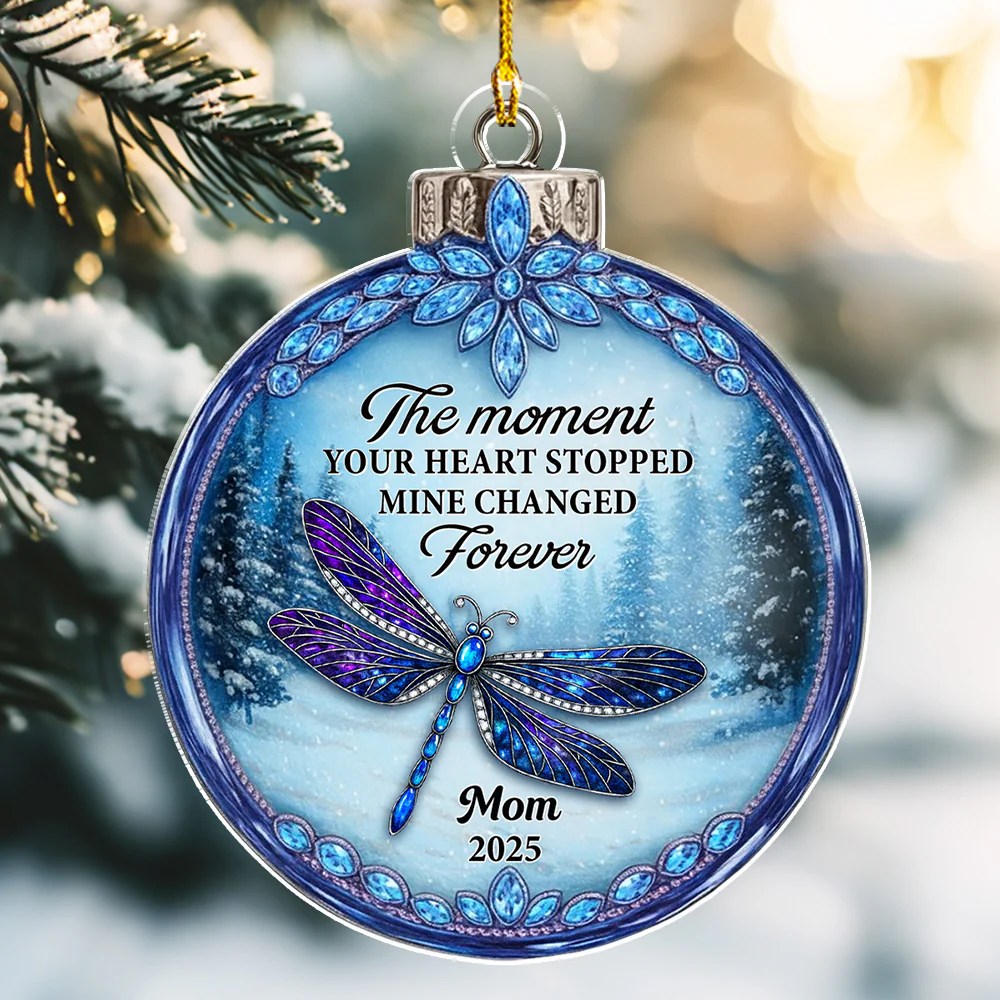 The Moment Your Heart Stopped - Personalized Custom Acrylic Ornament - Image 2