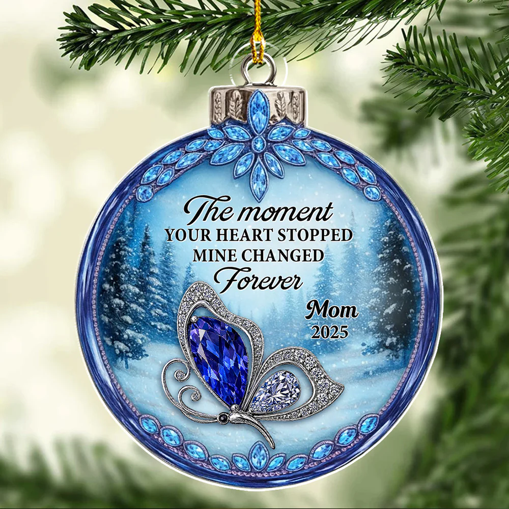 The Moment Your Heart Stopped - Personalized Custom Acrylic Ornament - Image 4
