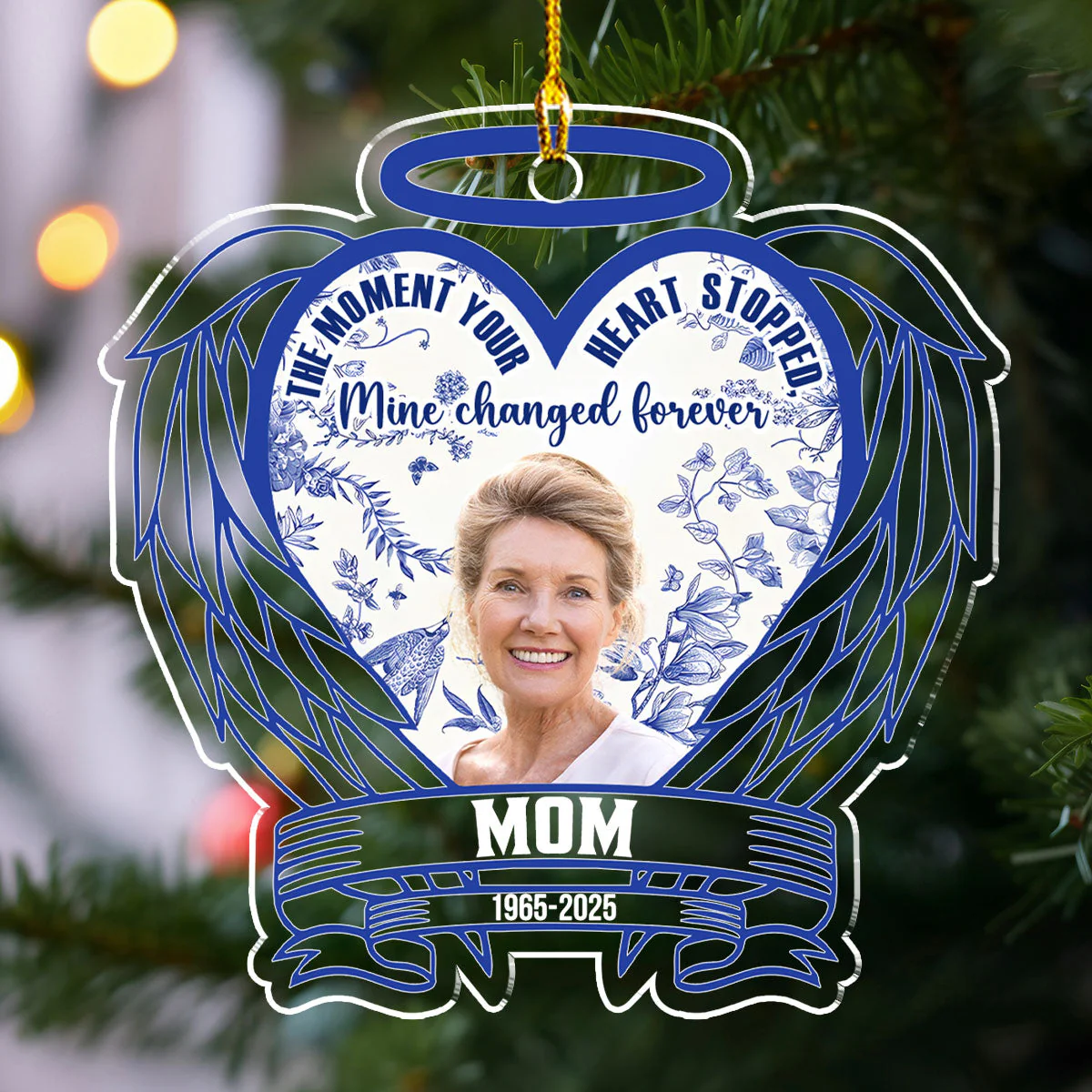 The Moment Your Heart Stopped - Personalized Custom Acrylic Ornament - Image 3