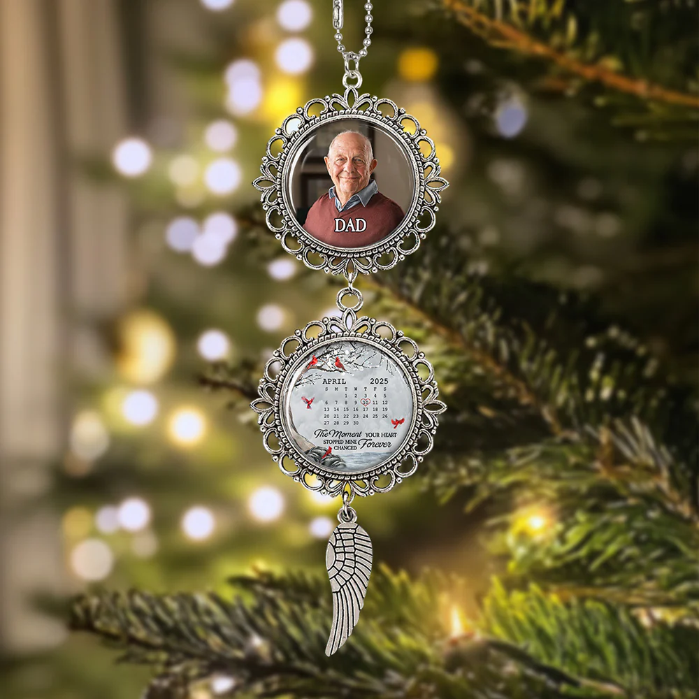 The Moment Your Heart Stopped - Personalized Custom Charming Ornament - Image 2