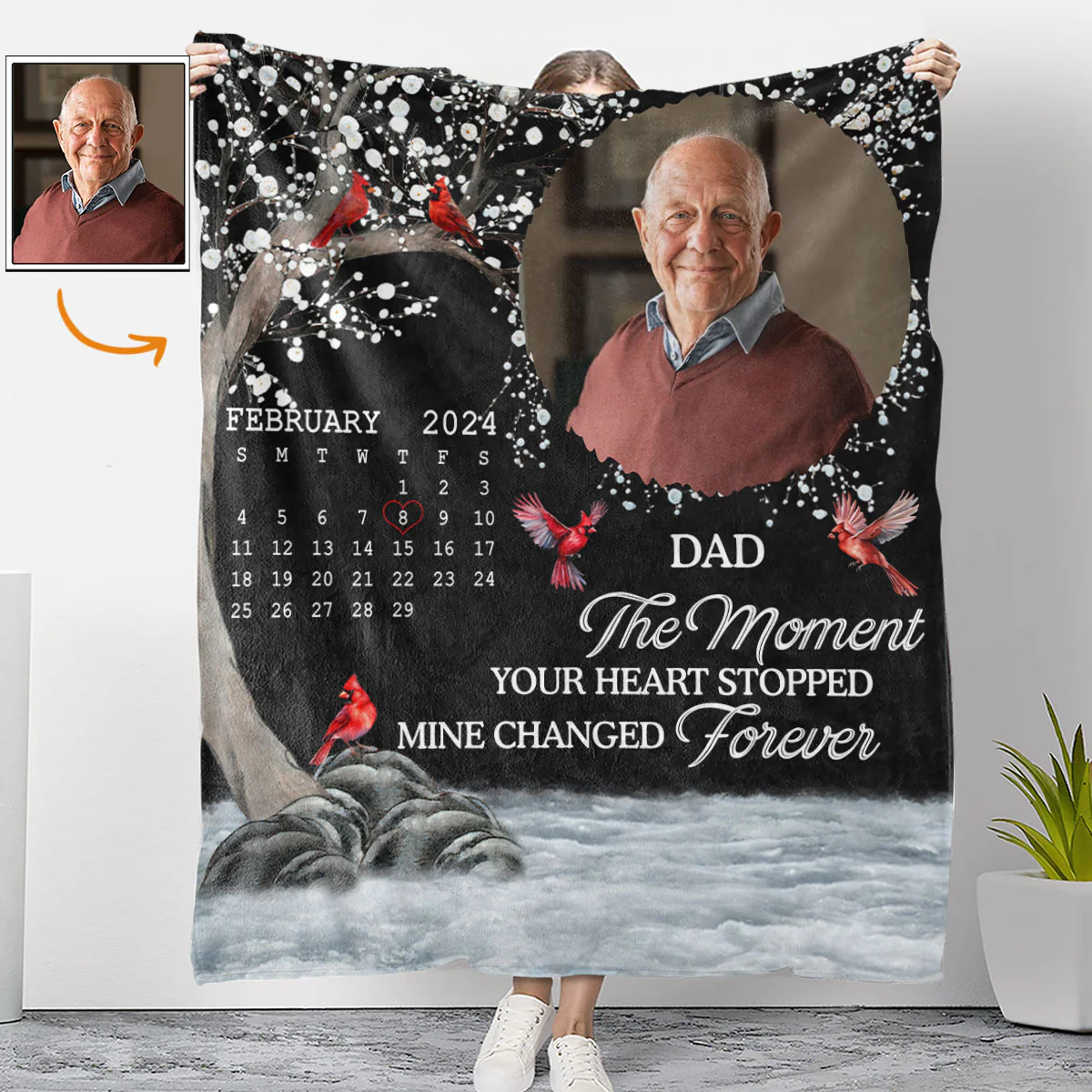 The Moment Your Heart Stopped - Personalized Custom Fleece Blanket