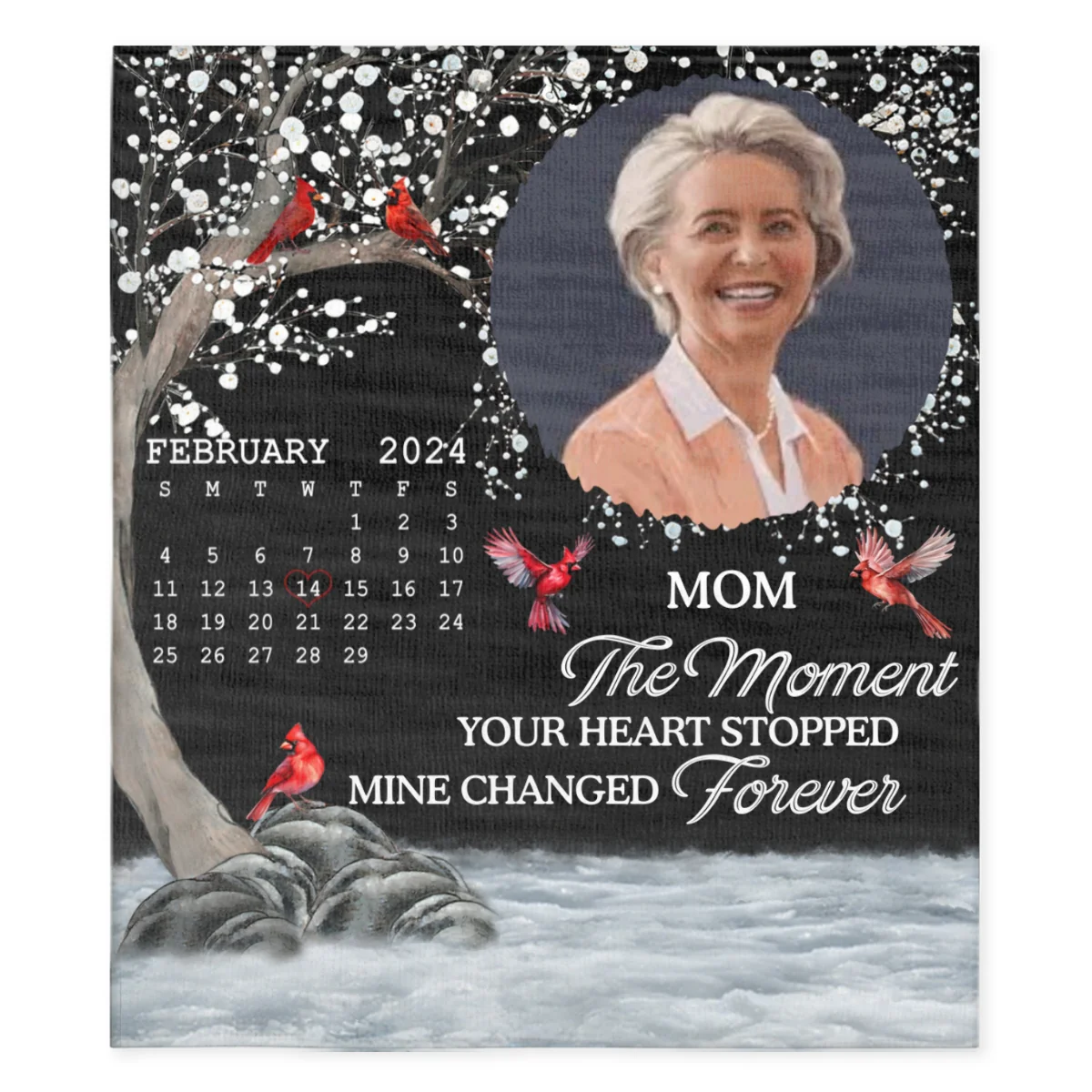 The Moment Your Heart Stopped - Personalized Custom Fleece Blanket - Image 6