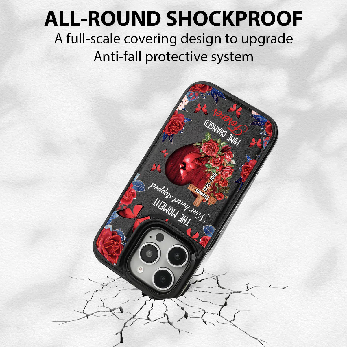 The Moment Your Heart Stopped - Personalized Custom Leather Phone Case - Image 7