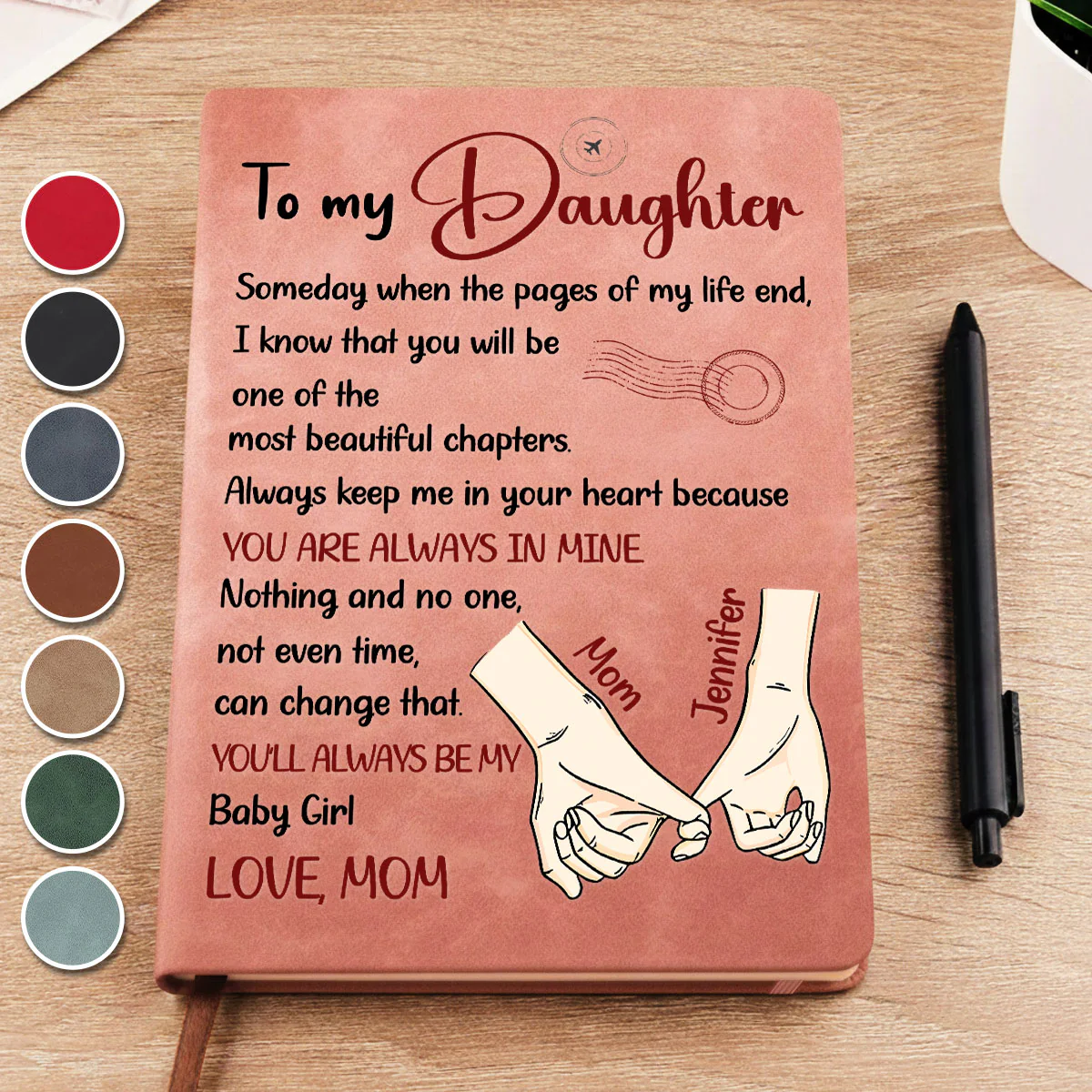 The Most Beautiful Chapters - Personalized Custom Leather Journal