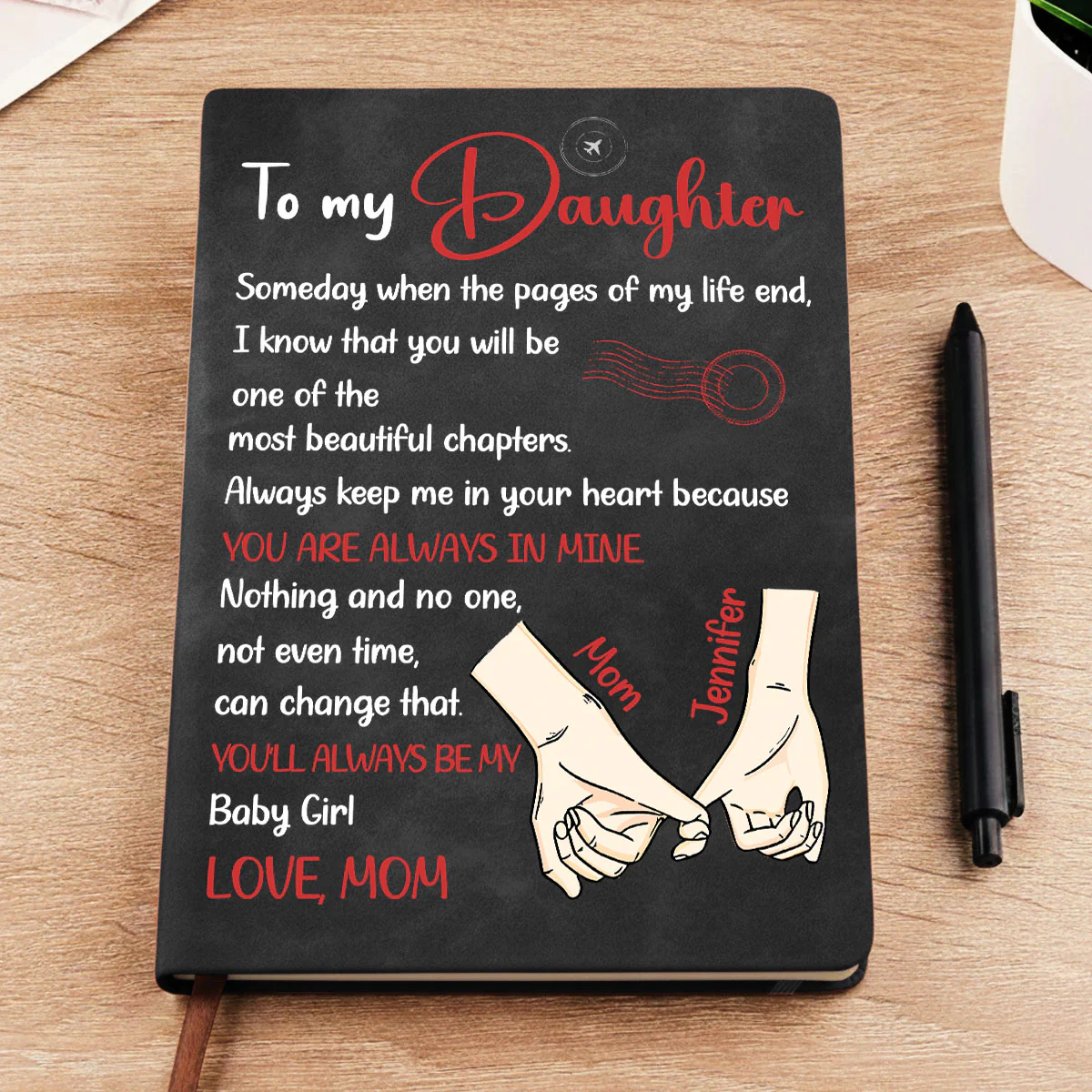 The Most Beautiful Chapters - Personalized Custom Leather Journal - Image 3