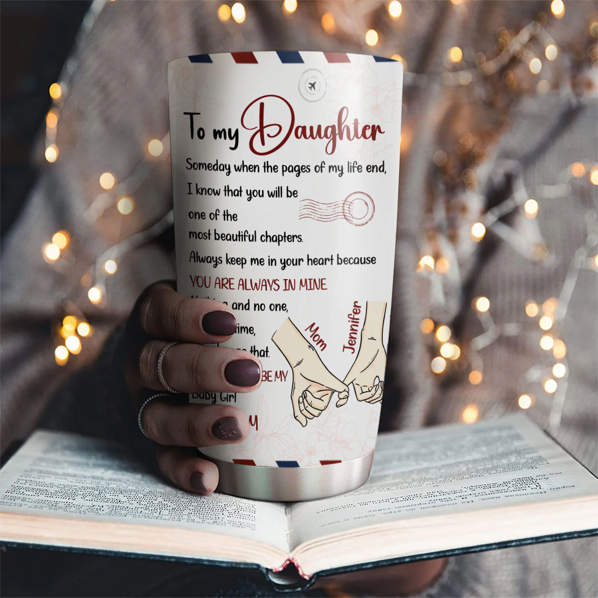 The Most Beautiful Chapters - Personalized Custom Tumbler - Image 2