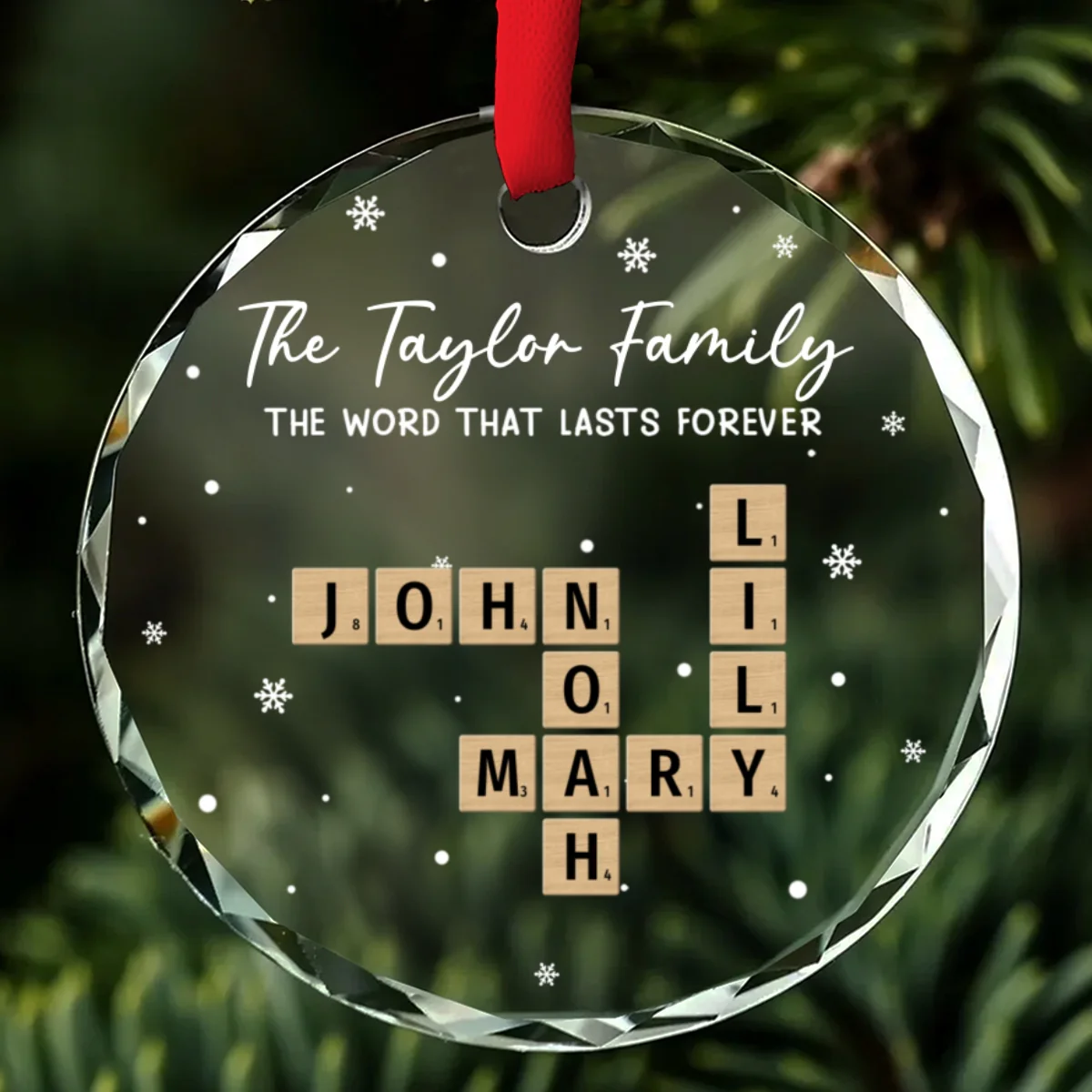 The Name That Lasts Forever - Personalized Custom Glass Ornament - Image 6