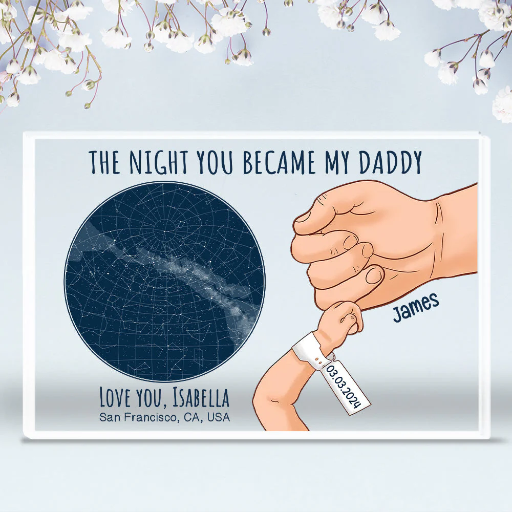 The Night You Became My Daddy - Personalized Custom Acrylic Plaque - Image 4