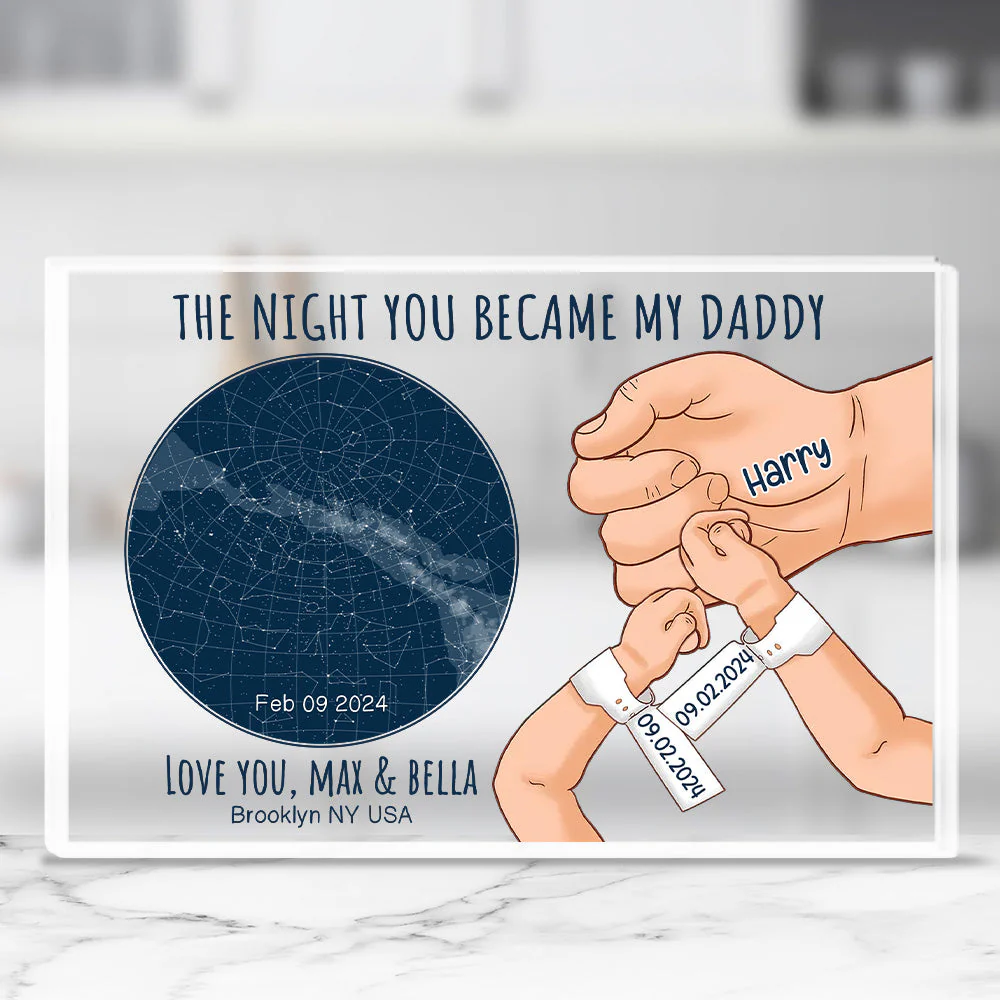 The Night You Became My Daddy - Personalized Custom Acrylic Plaque - Image 5