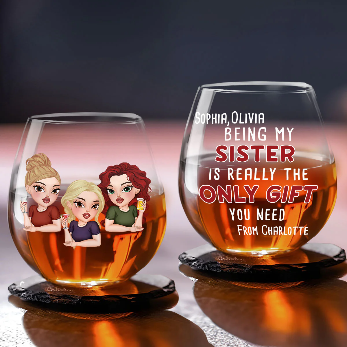 The Only Gift You Need - Personalized Custom Wine Glass - Image 4
