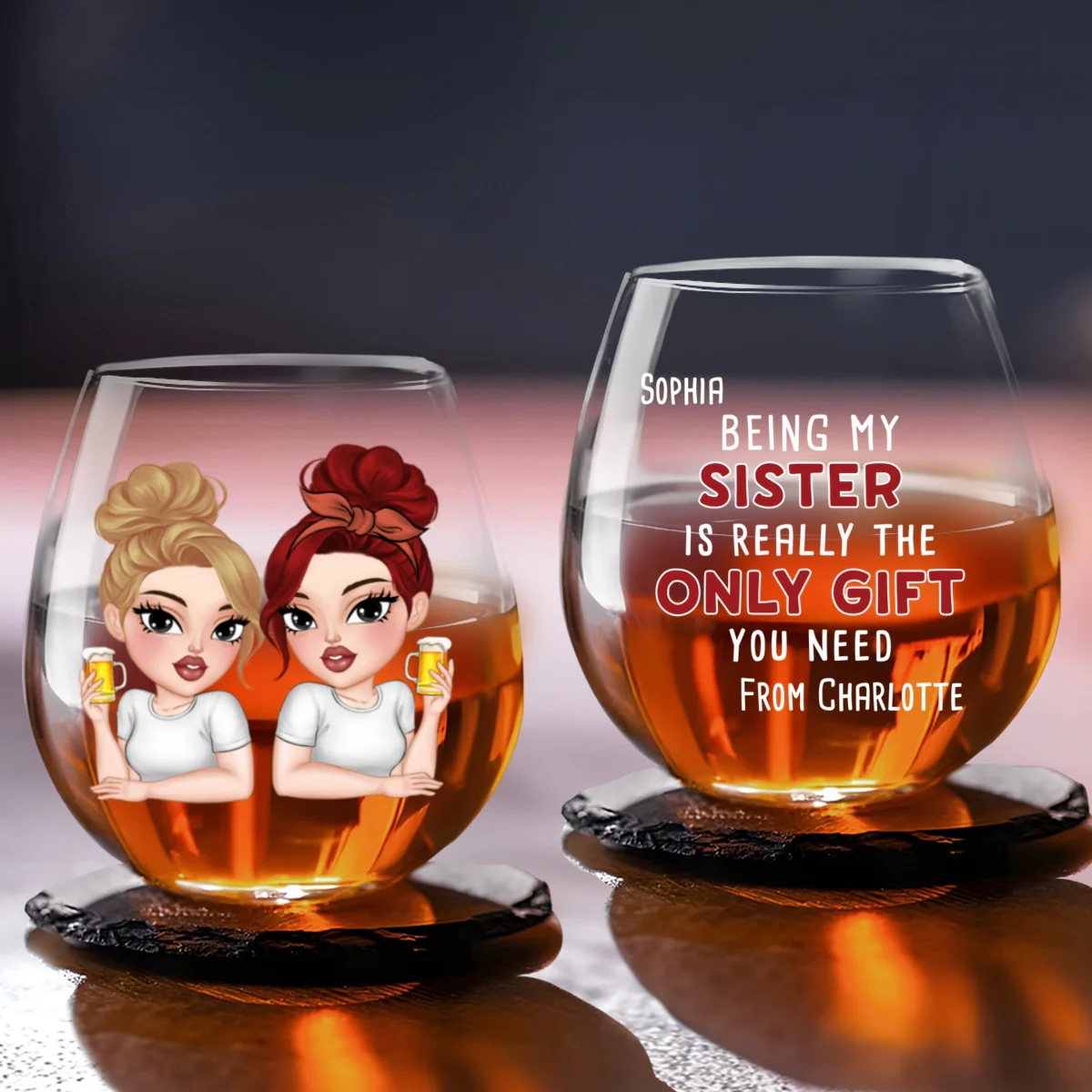 The Only Gift You Need - Personalized Custom Wine Glass - Image 6