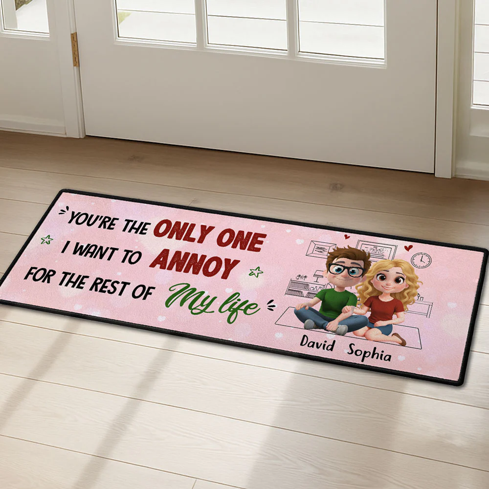 The Only One I Love To Annoy - Personalized Custom Runner Rug