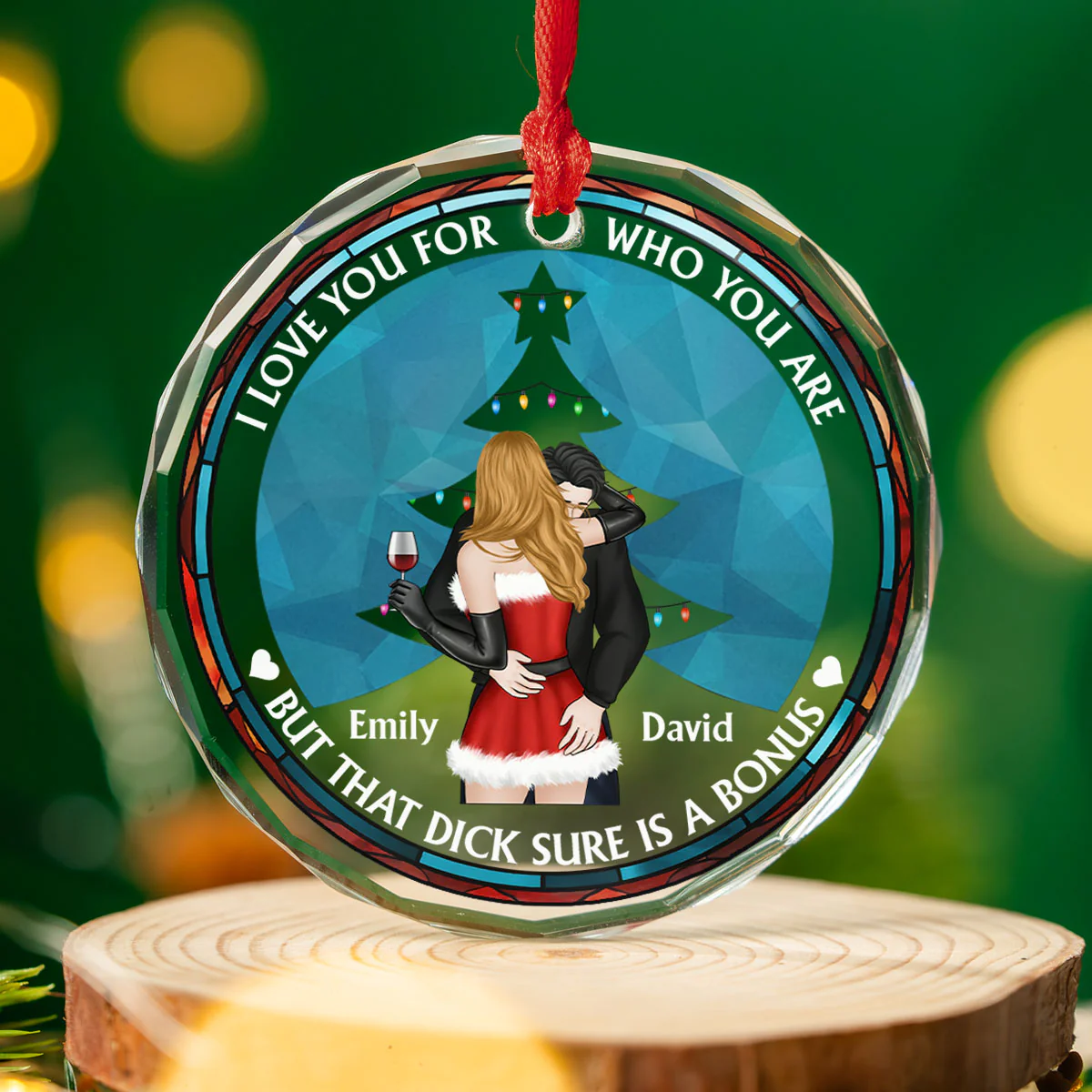 The Only One I Want To Annoy - Personalized Custom Glass Ornament - Image 4