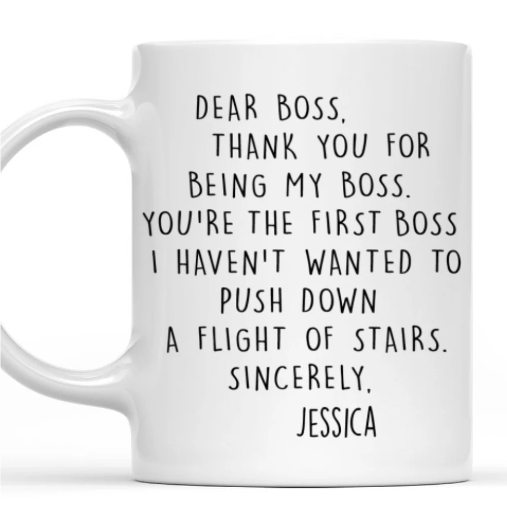 The Only Survivable Boss Here - Personalized Custom Coffee Mug - Image 6