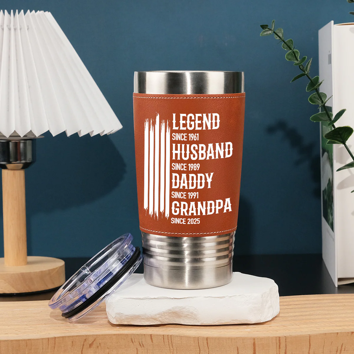 The Original Legend - Personalized Custom Leather Tumbler - Image 3