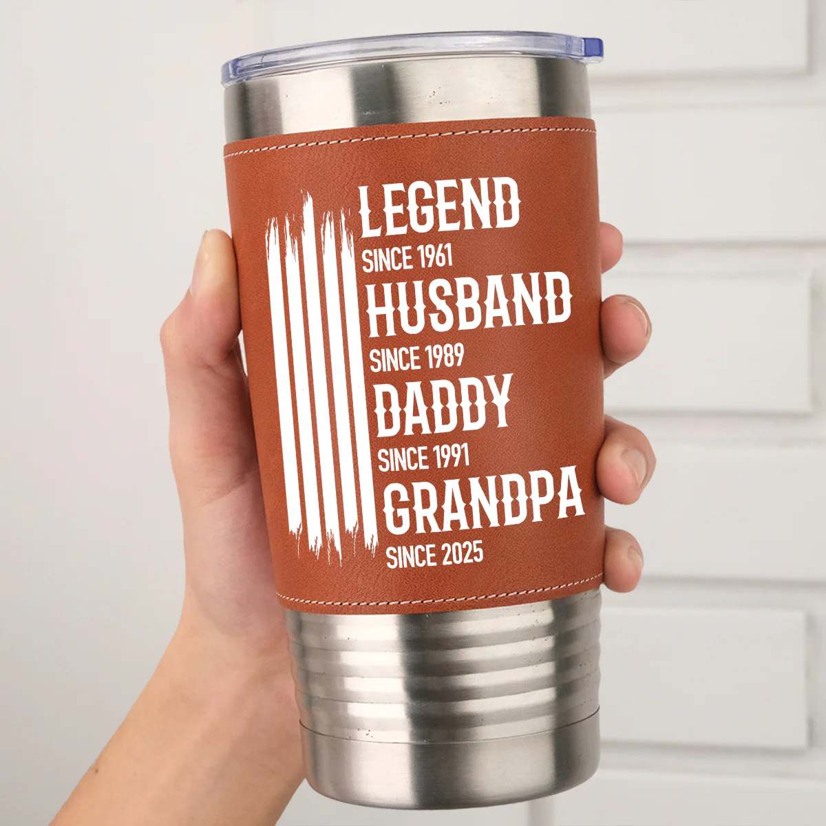The Original Legend - Personalized Custom Leather Tumbler - Image 5