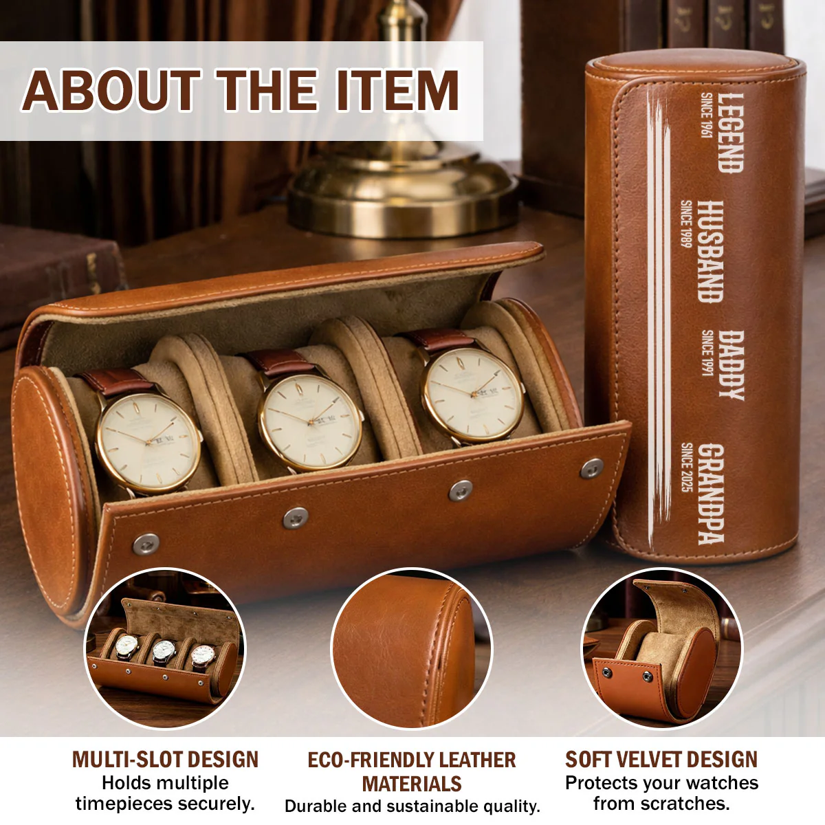 The Original Legend - Personalized Custom Leather Watch Case - Image 7