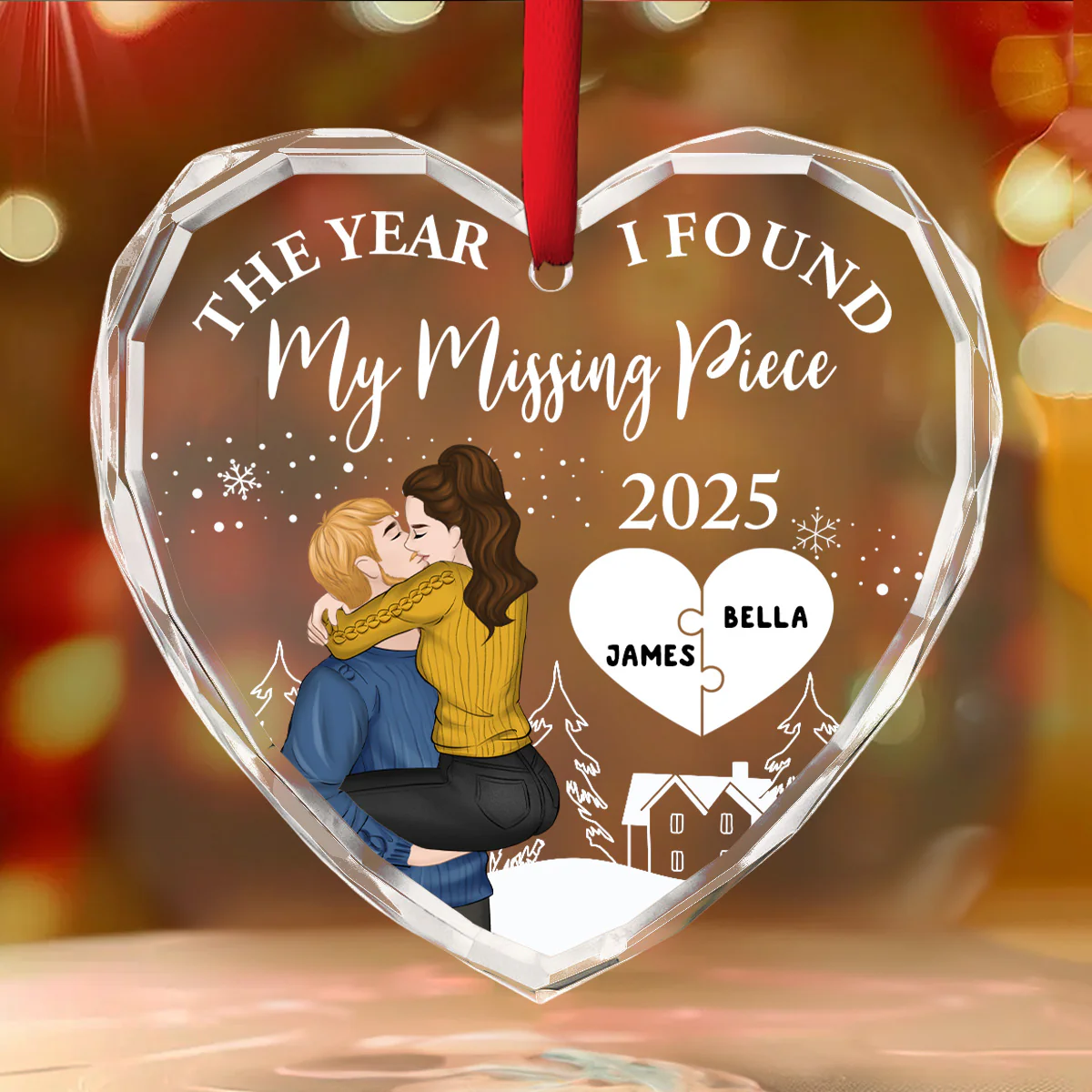 The Piece I Found - Personalized Custom Glass Ornament - Image 2