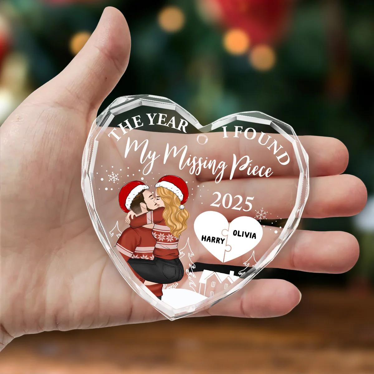 The Piece I Found - Personalized Custom Glass Ornament - Image 5