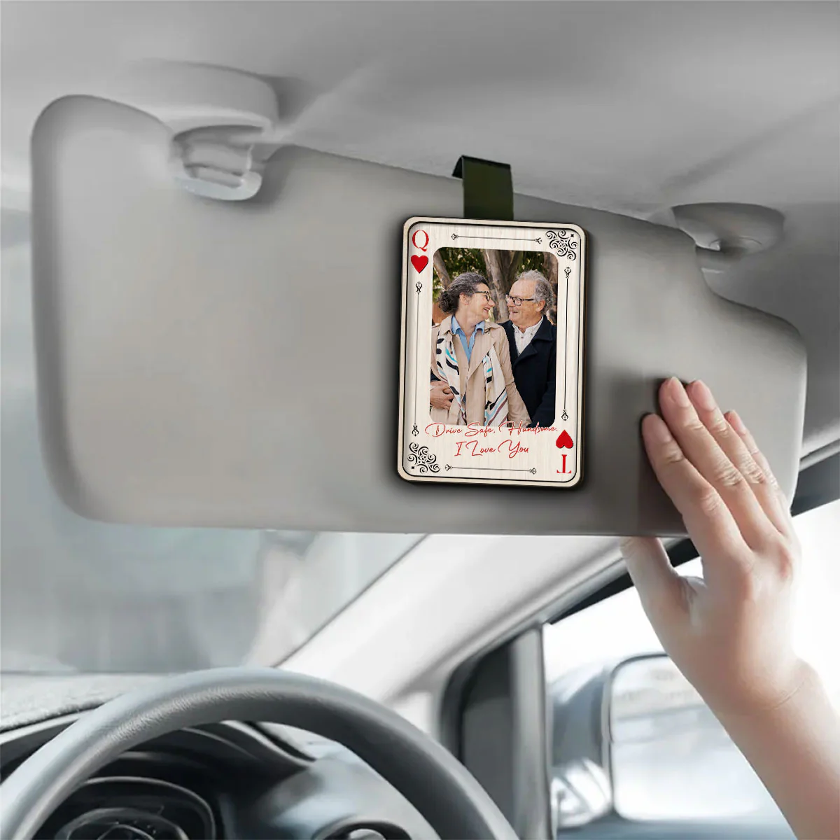 The Power Couple Card - Personalized Custom Car Visor Clip - Image 3