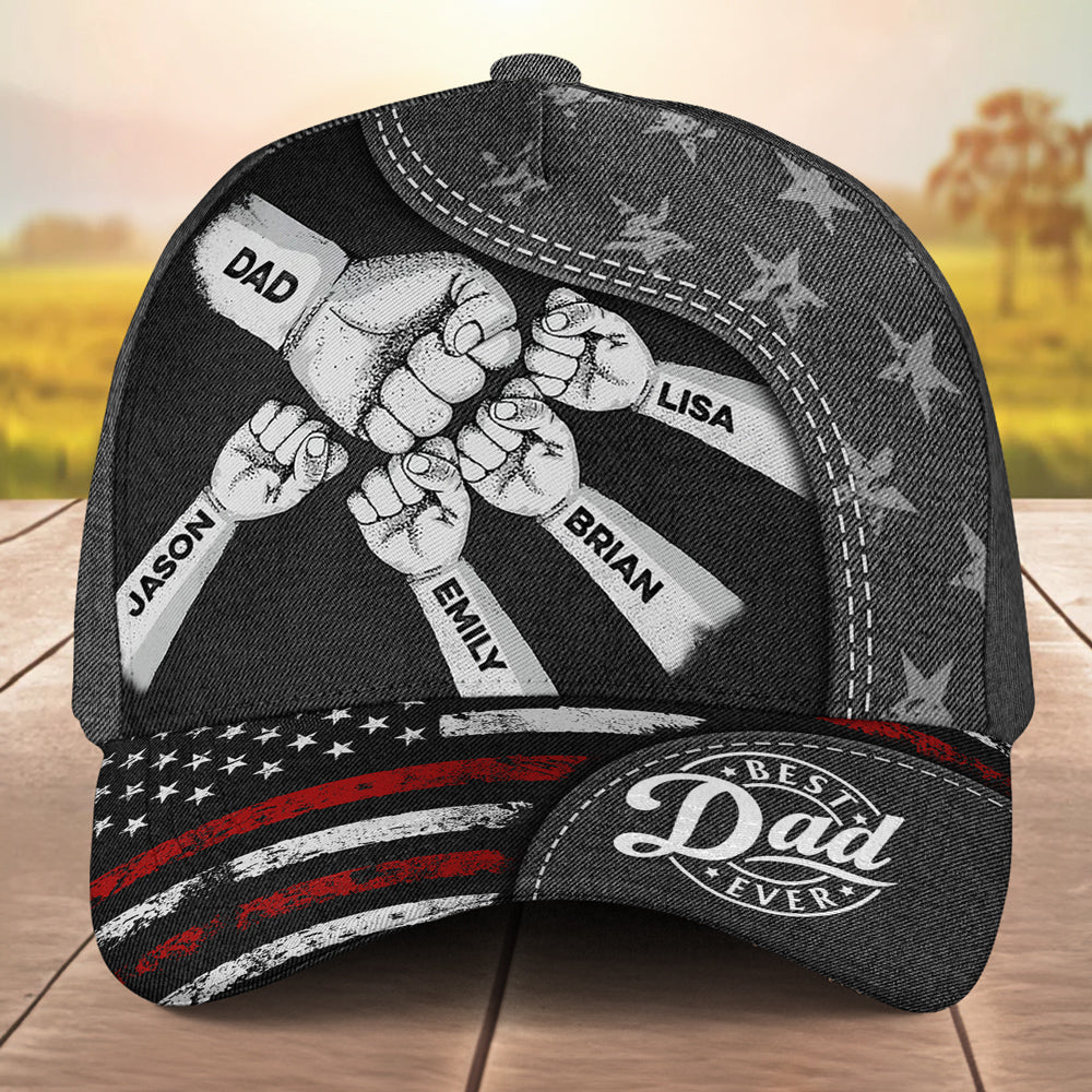The Power Of Dad Comes From Love - Personalized Custom Classic Cap - Image 2
