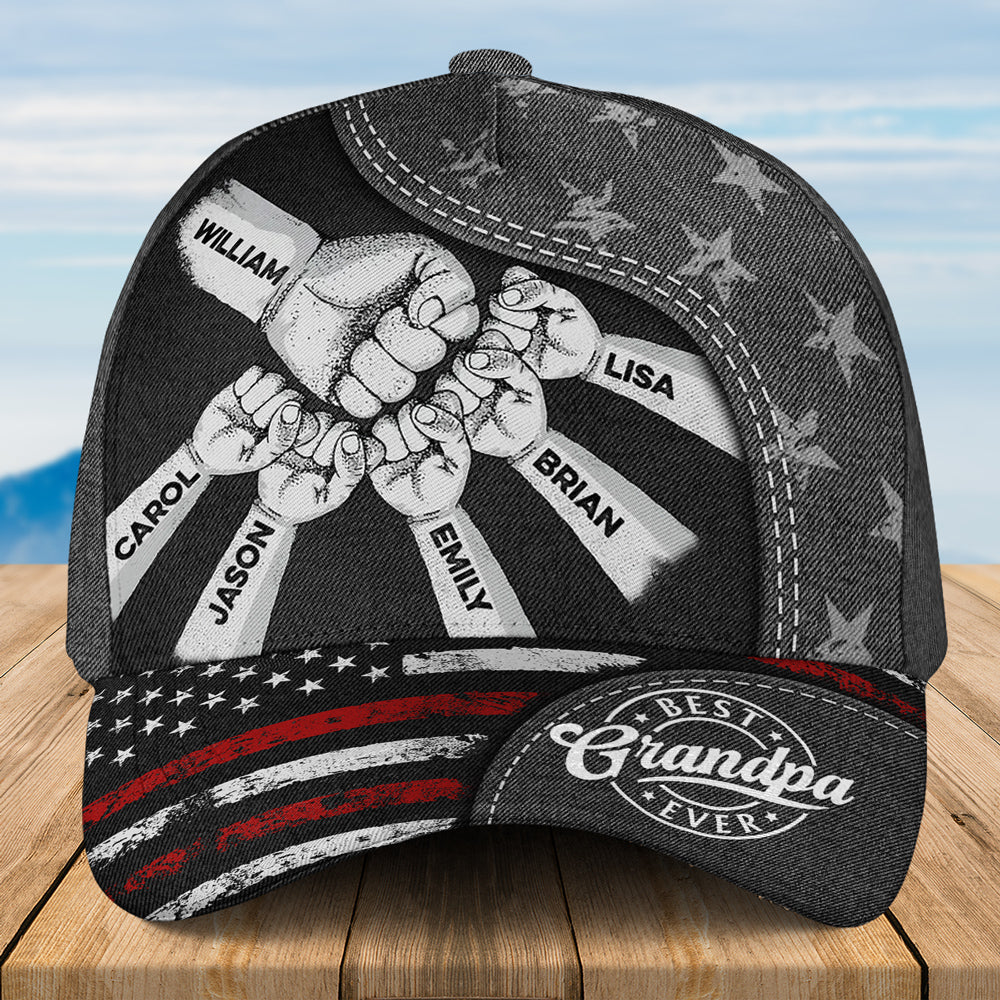 The Power Of Dad Comes From Love - Personalized Custom Classic Cap - Image 3