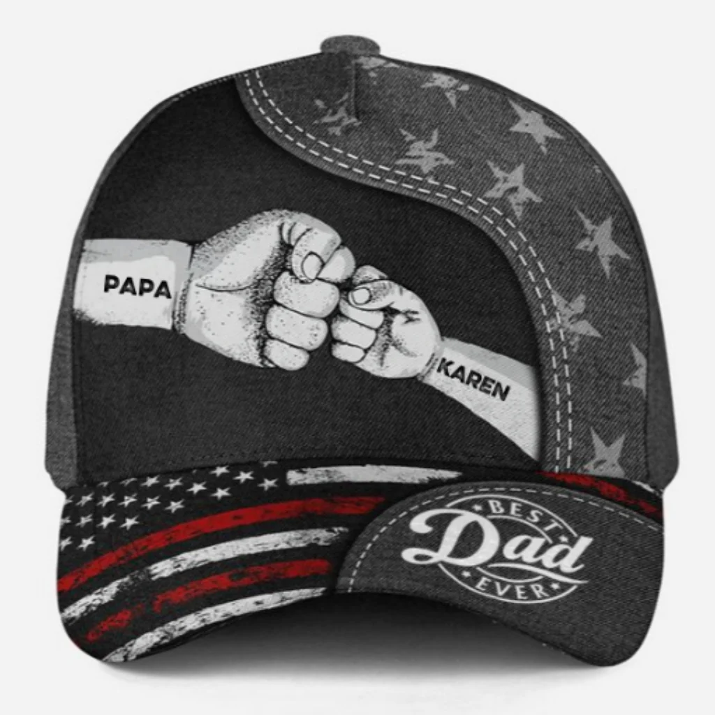 The Power Of Grandpa Comes From Love - Personalized Custom Classic Cap - Image 7